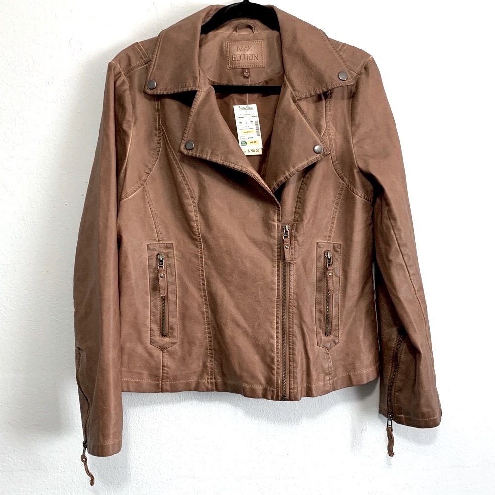 Max Edition Faux Leather Jacket